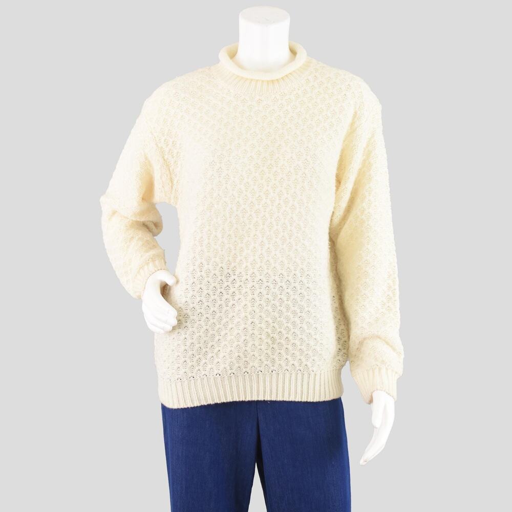 Karen Scott Vintage 90s Chunky Knit Cream Sweater Women's Medium